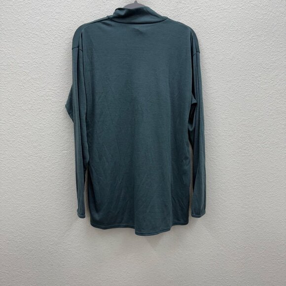 VTG Patagonia Capilene Teal 1/4 Quarter Zip Pullover Shirt Mens size XL USA Made - Picture 6 of 8